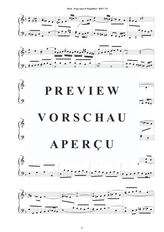 Produktgalerie: Seite 5 von 7 Fuga sopra il Magnificat - BWV 733 - Piano Version, , Klavier Solo