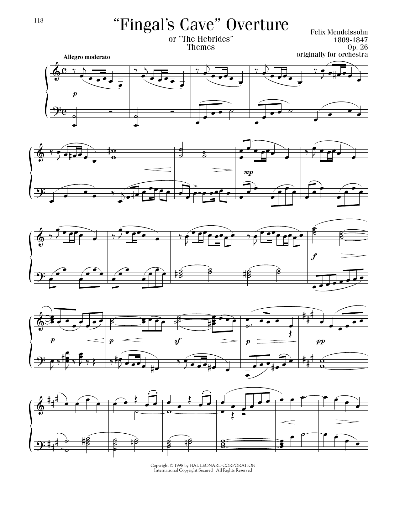 Produktbild zu: Fingal's Cave Overture