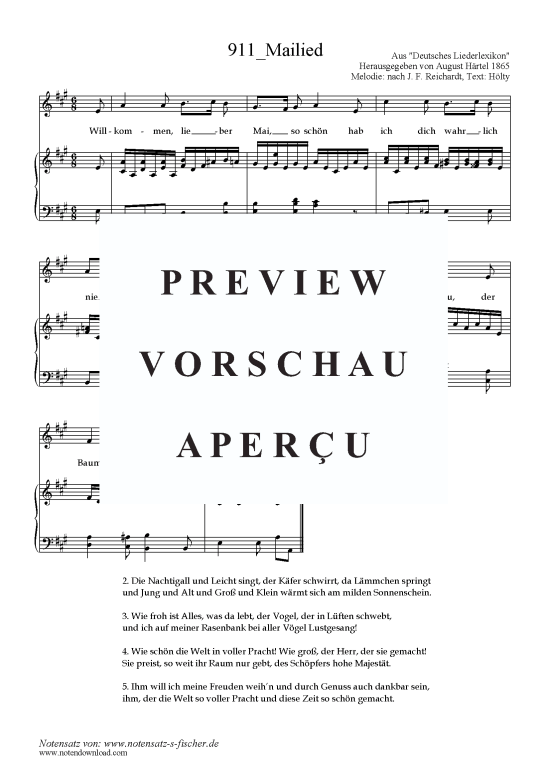 Product picture to: Mailied Text: Hölty