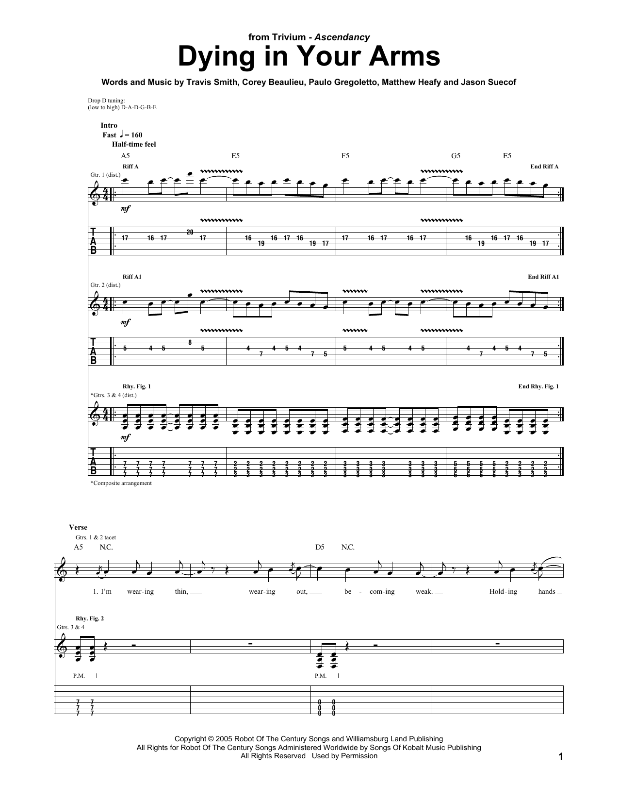 Produktgalerie: Seite 1 von 1 Dying In Your Arms, Trivium, Gitarre