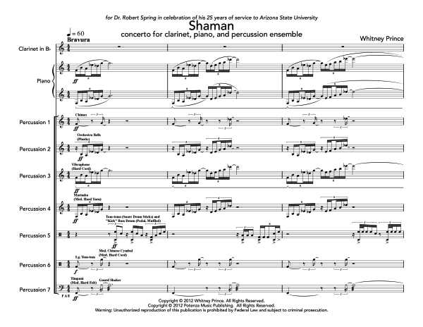 Produktgalerie: Seite 1 von 11 Shaman, , (Trio Klarinette, Percussion und Klavier)