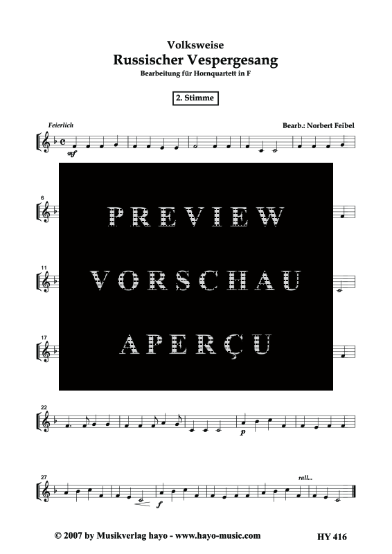 gallery: Russischer Vespergesang, , (Horn Quartett)