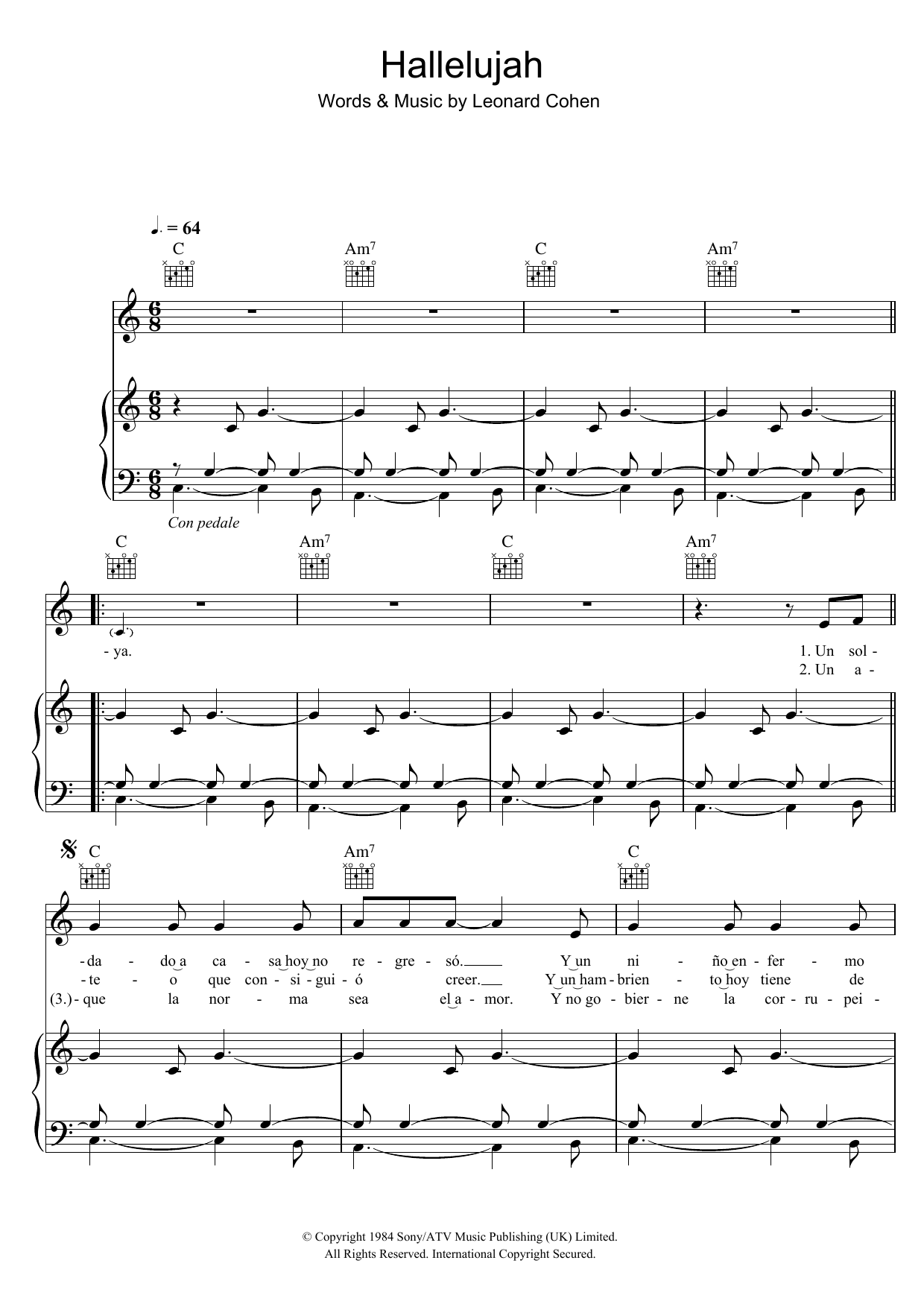 Produktgalerie: Seite 1 von 1 Hallelujah, Il Divo, Gesang, Gitarre, Klavier