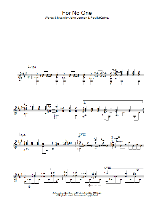 Product gallery: Page 1 of 1 For No One, The Beatles