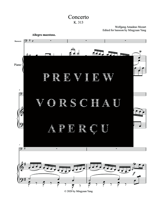 gallery: Concerto in G Major, K. 313, , (Fagott und Klavier)