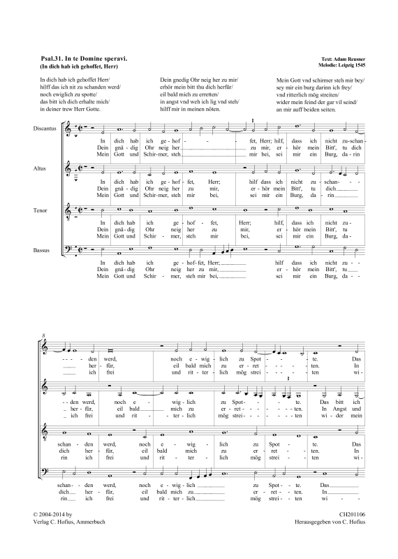 Product gallery: Page 1 of 11 Der gantz Psalter Davids, Bd. 2, Psalm 31 - 60, , (mixed choir)