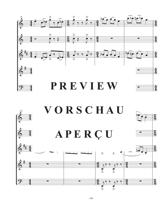 Produktgalerie: Seite 21 von 21 Two Modern Motets , , (Holzbläser Quintett Flöte, Oboe, Klarinette, Horn, Fagott)
