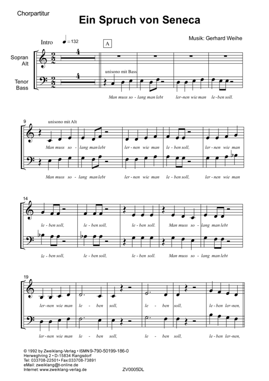 gallery: Ein Spruch von Seneca , , (Gemischter Chor + Klavier, Rhythmusgruppe)