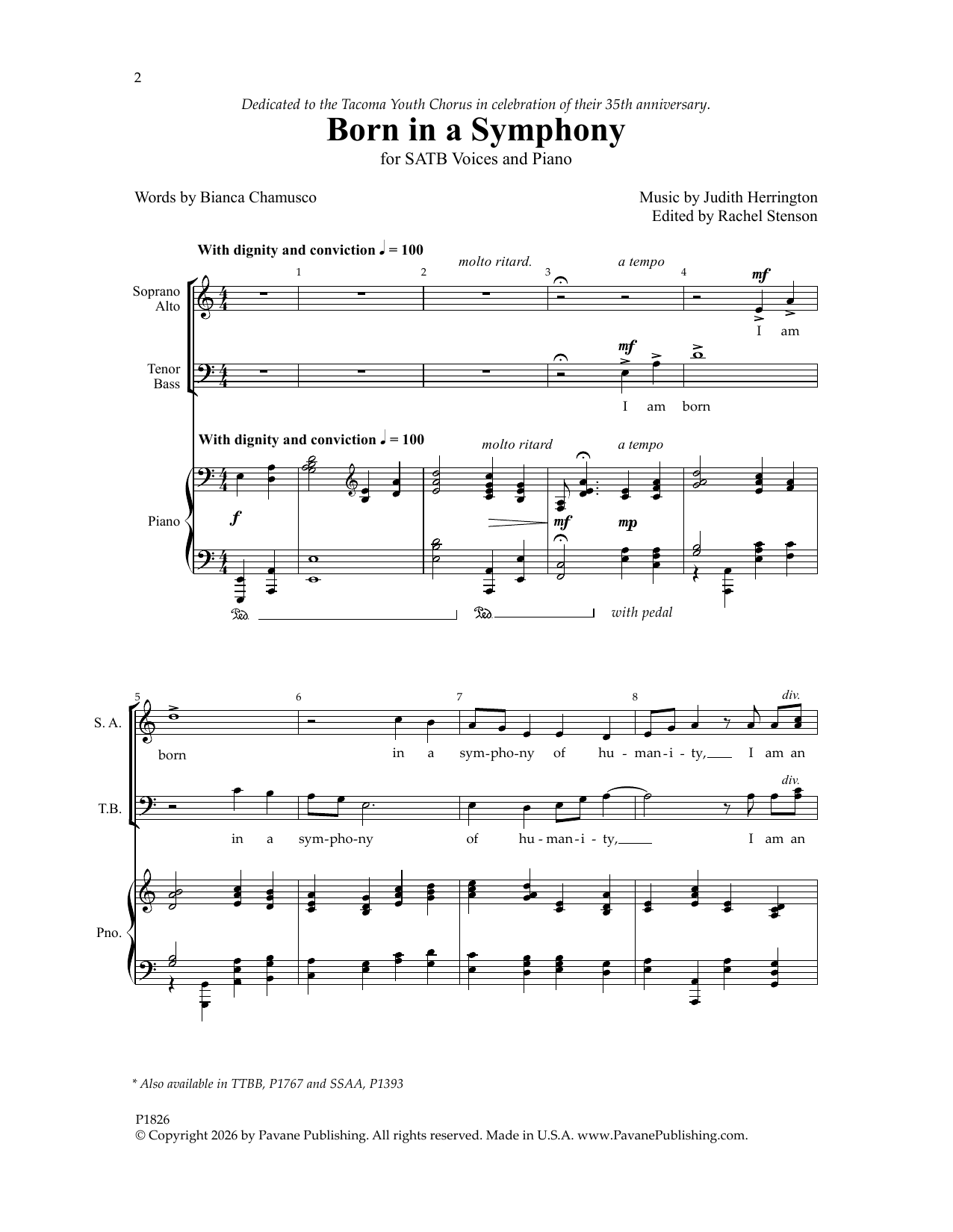 Produktgalerie: Seite 1 von 1 Born In A Symphony, Judith Herrington, Chor