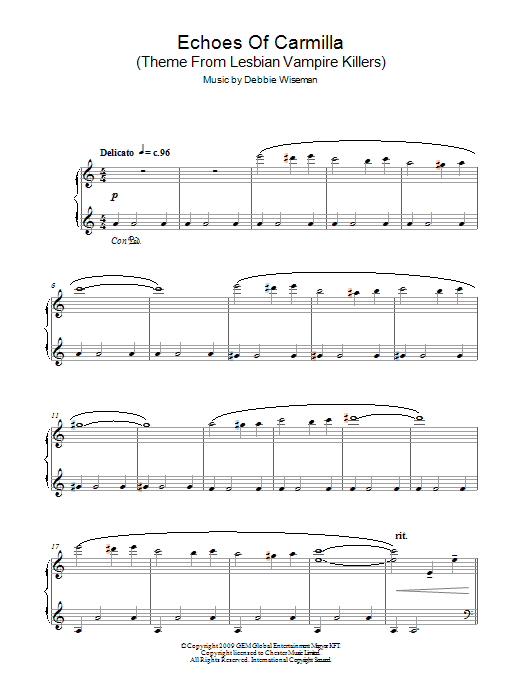 Produktbild zu: Echoes Of Carmilla (Theme From Lesbian Vampire Killers)