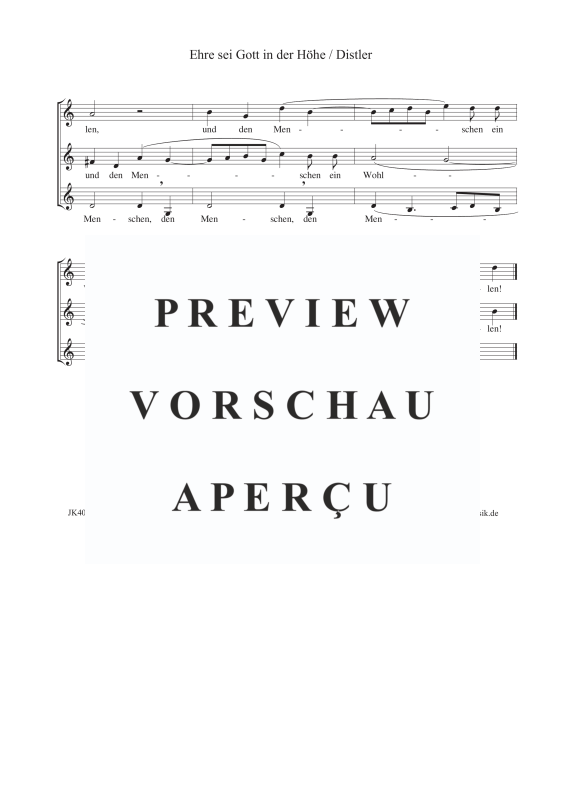gallery: Ehre sei Gott in der Höhe (Der Jahrkreis, Op.5 No.9), , (Frauenchor SSA)