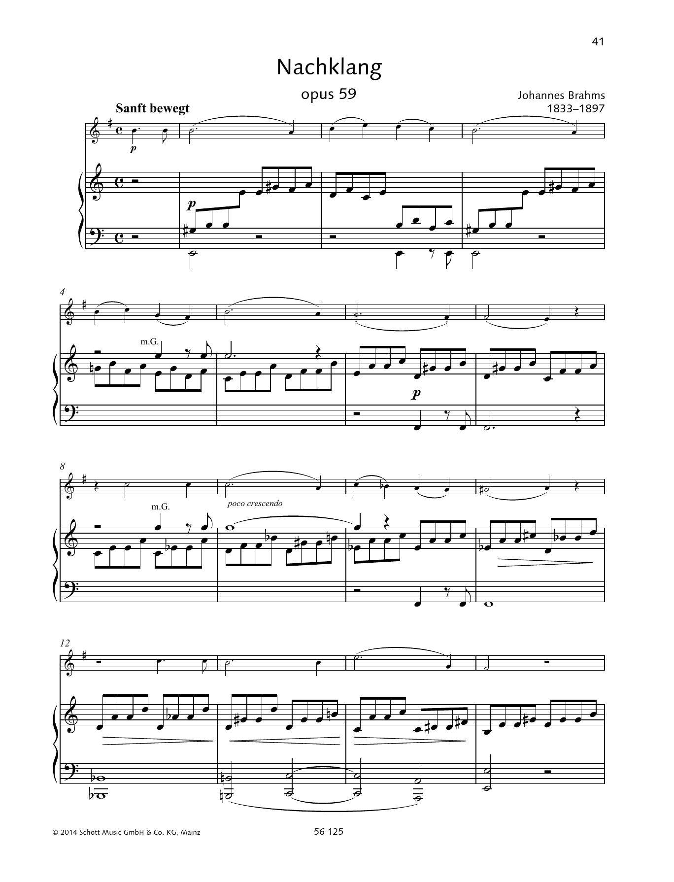 Produktgalerie: Seite 1 von 1 Nachklang, Johannes Brahms