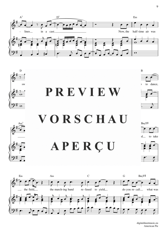 Product gallery: Page 10 of 11 American Pie , Mc Lean, Don, Piano and Voice