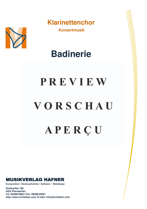 Product gallery: Page 2 of 11 Badinerie, , (clarinet choir)