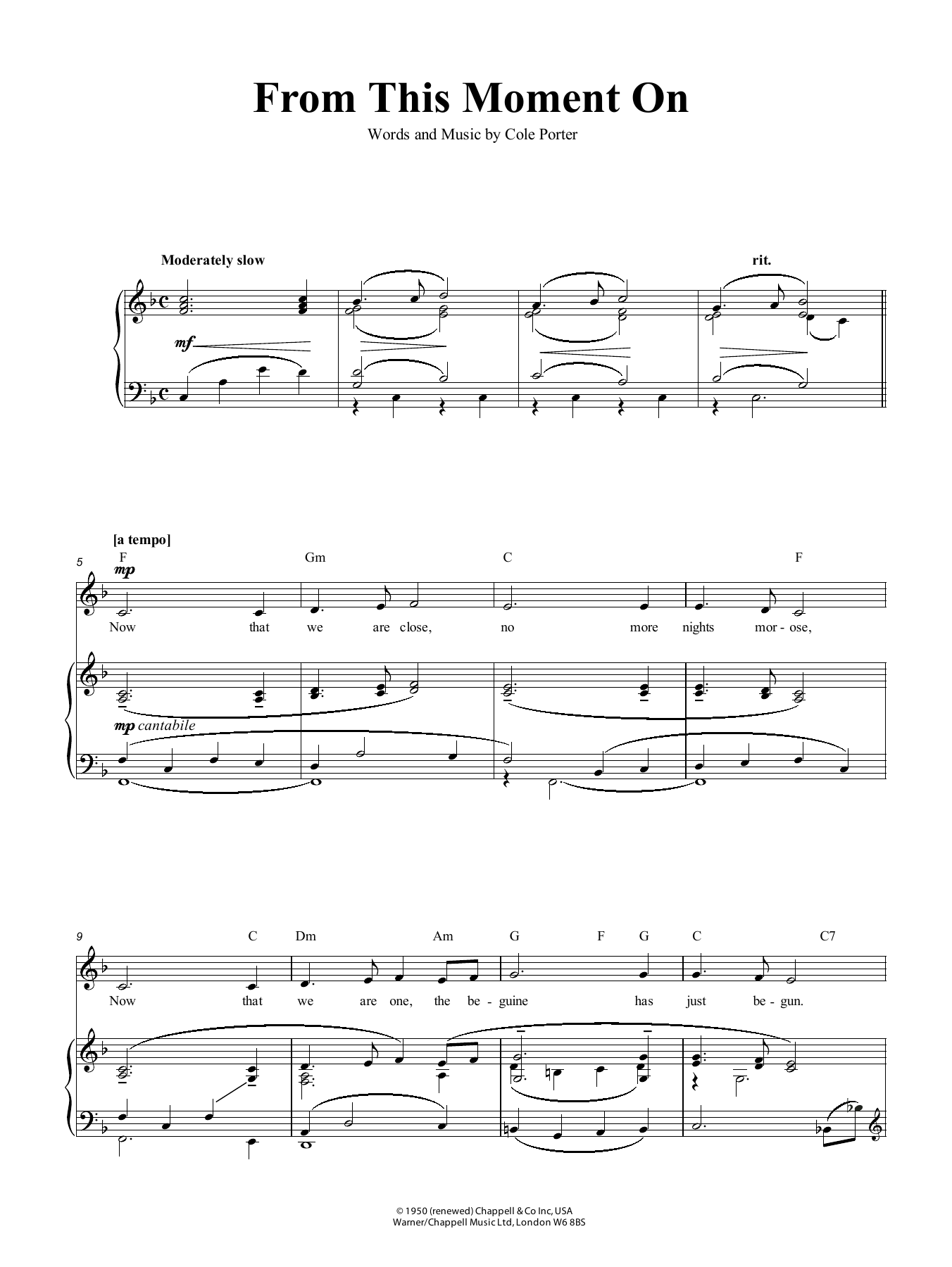 Product gallery: Page 1 of 1 From This Moment On (from Kiss Me, Kate), Cole Porter