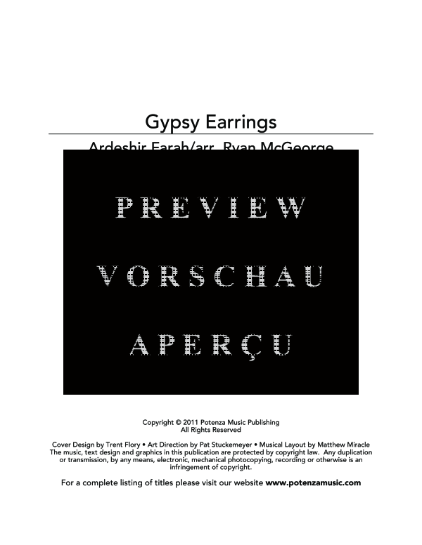 gallery: Gypsy Earrings, , (Trio 2x Euphonium and Combo Band)