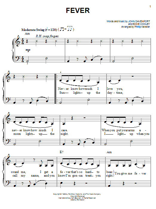 Produktbild zu: Fever (arr. Phillip Keveren)