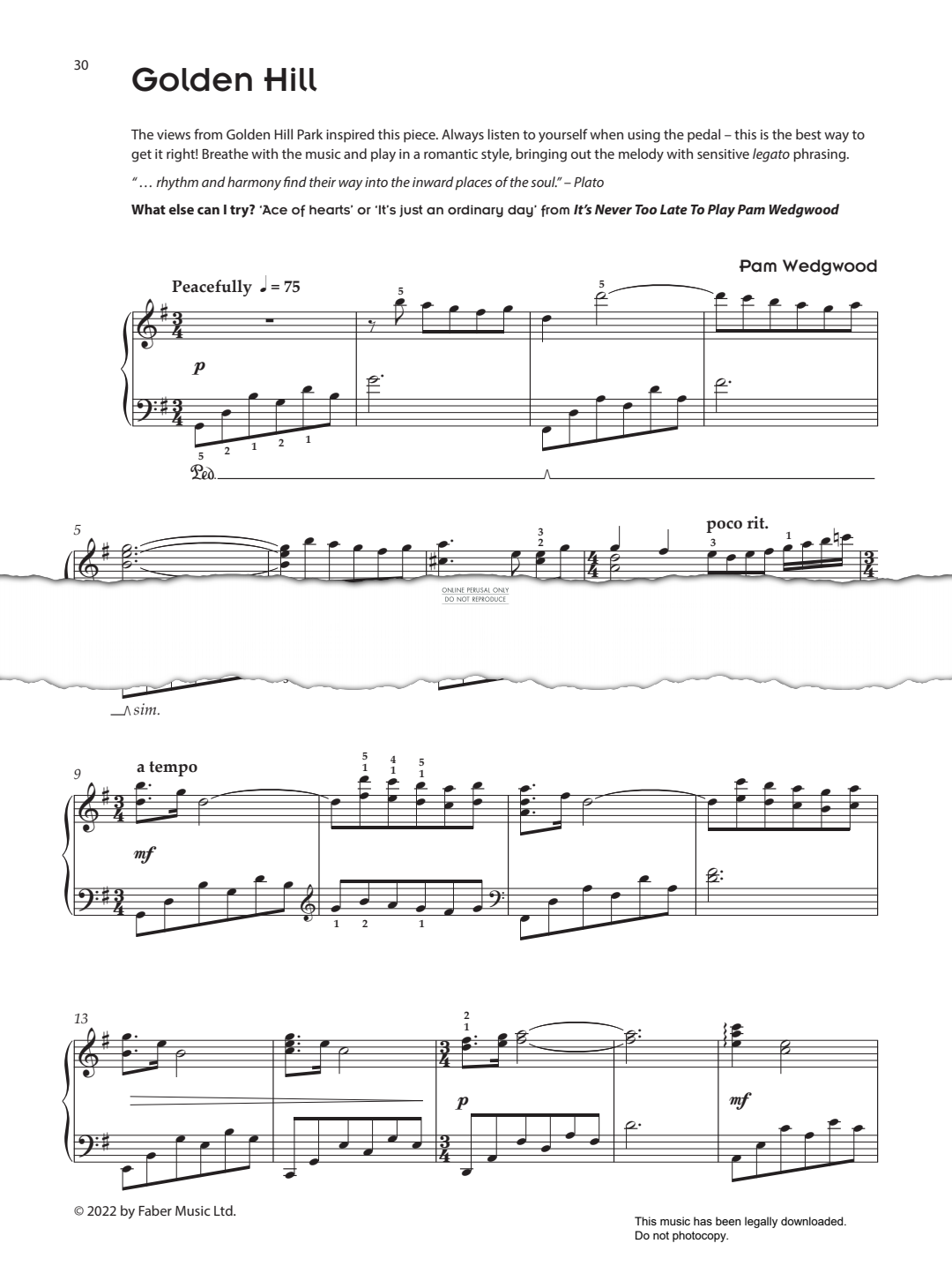 Produktgalerie: Seite 1 von 1 Golden Hill, Pam Wedgwood, Klavier