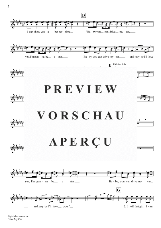 gallery: Drive My Car, Beatles, The, Alt-Sax