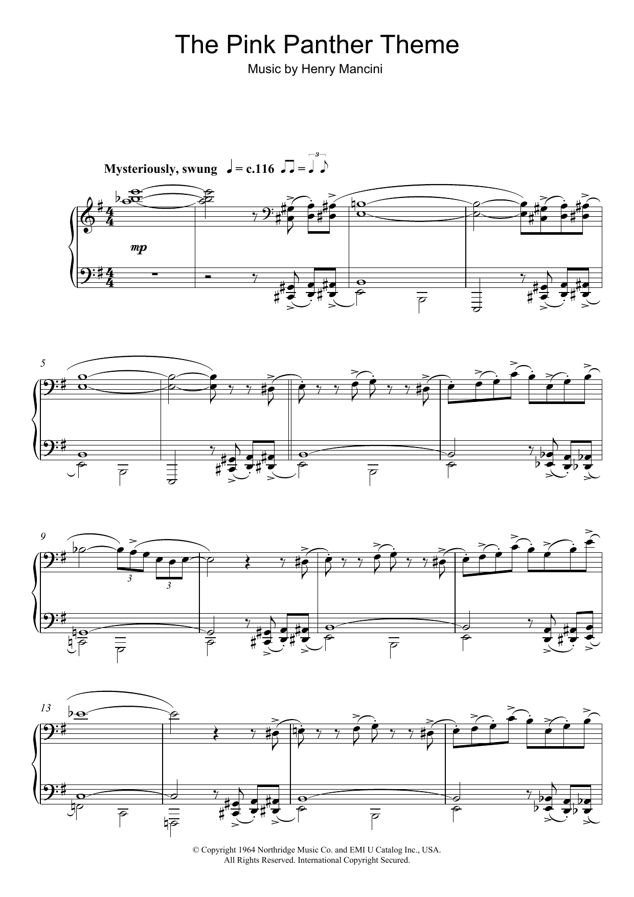 Product gallery: Page 1 of 1 The Pink Panther, Henry Mancini