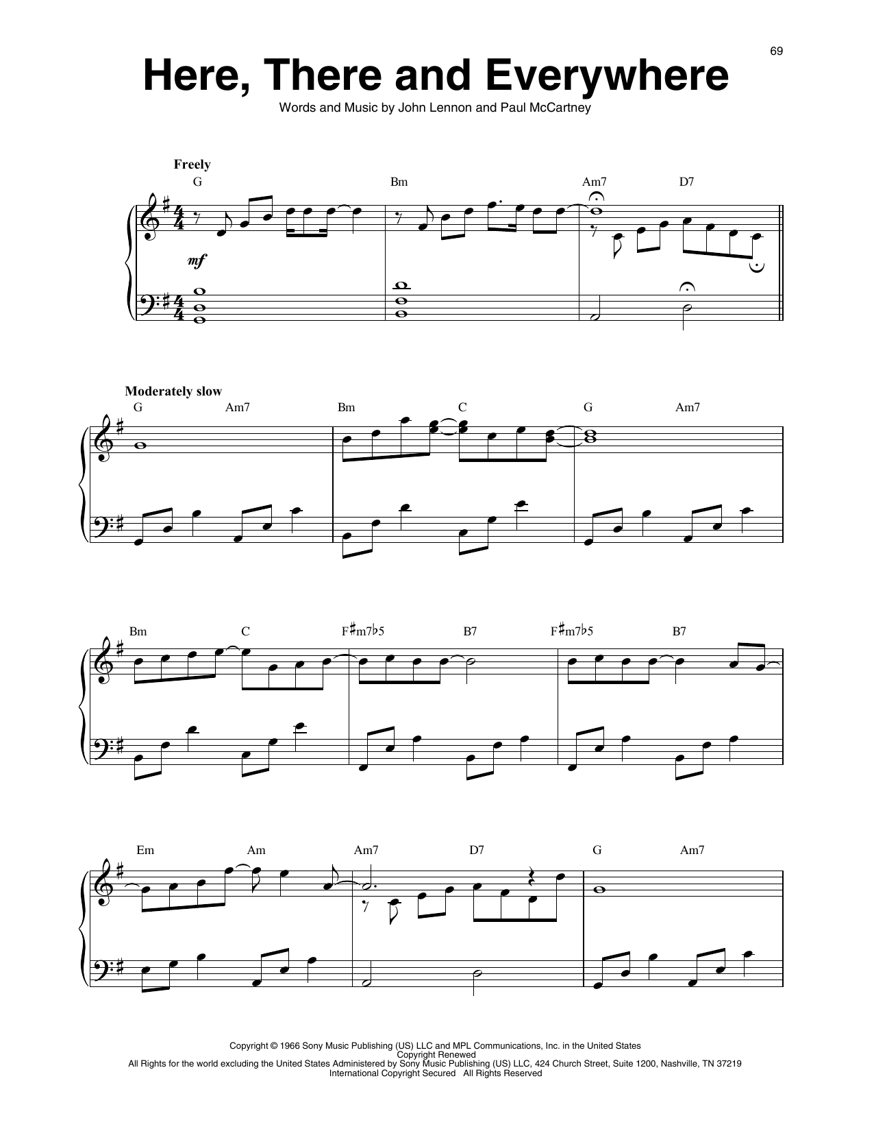 Produktgalerie: Seite 1 von 1 Here, There And Everywhere, The Beatles, Harfe