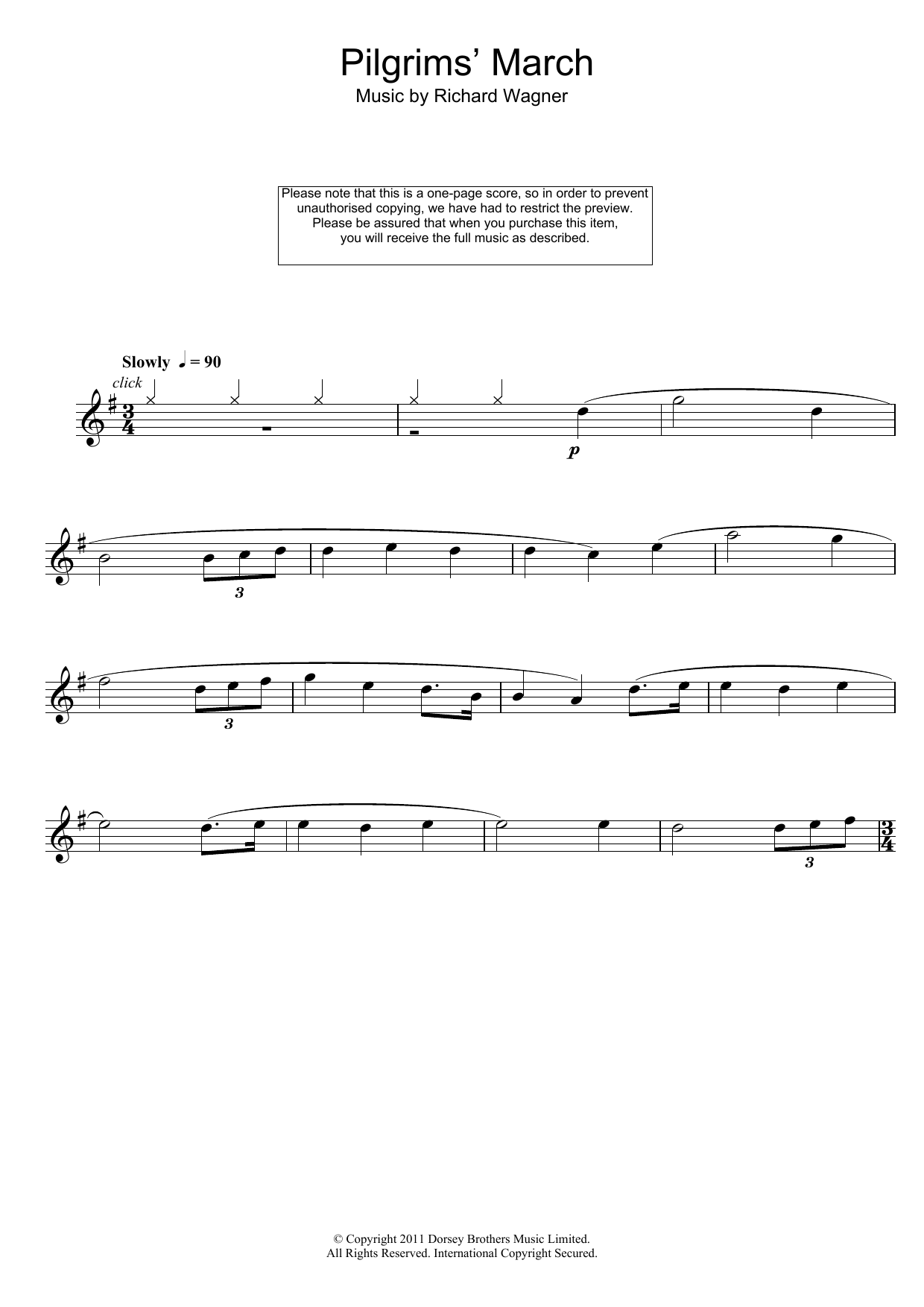 Product gallery: Page 1 of 1 Pilgrims' March, Richard Wagner