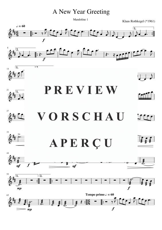 A New Year Greeting (Einzelstimmen)