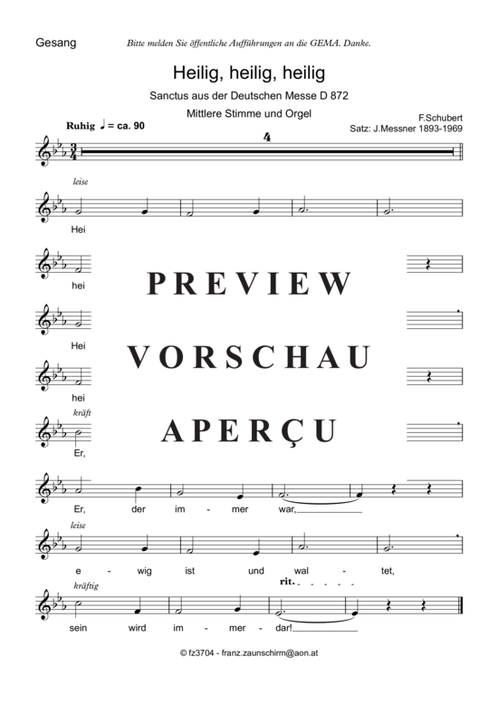 Zum Sanctus (Heilig, heilig) 