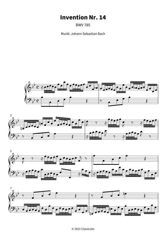 gallery: Invention Nr. 14 - BWV 785 , , (Klavier Solo)
