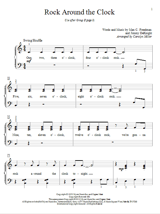 Produktgalerie: Seite 1 von 1 Rock Around The Clock, Bill Haley & His Comets, Klavier