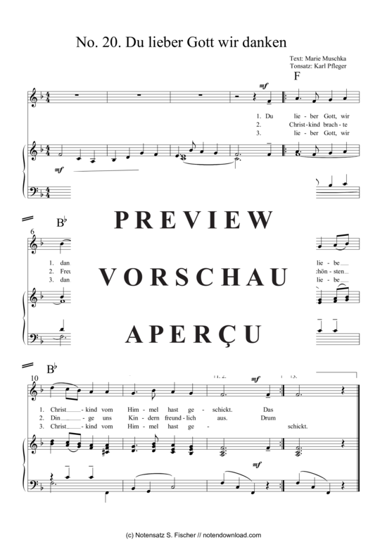 Product gallery: Page 2 of 3 Du lieber Gott wir danken (inklusive Kapo-Version)  (Klavier + Gesang) , , )