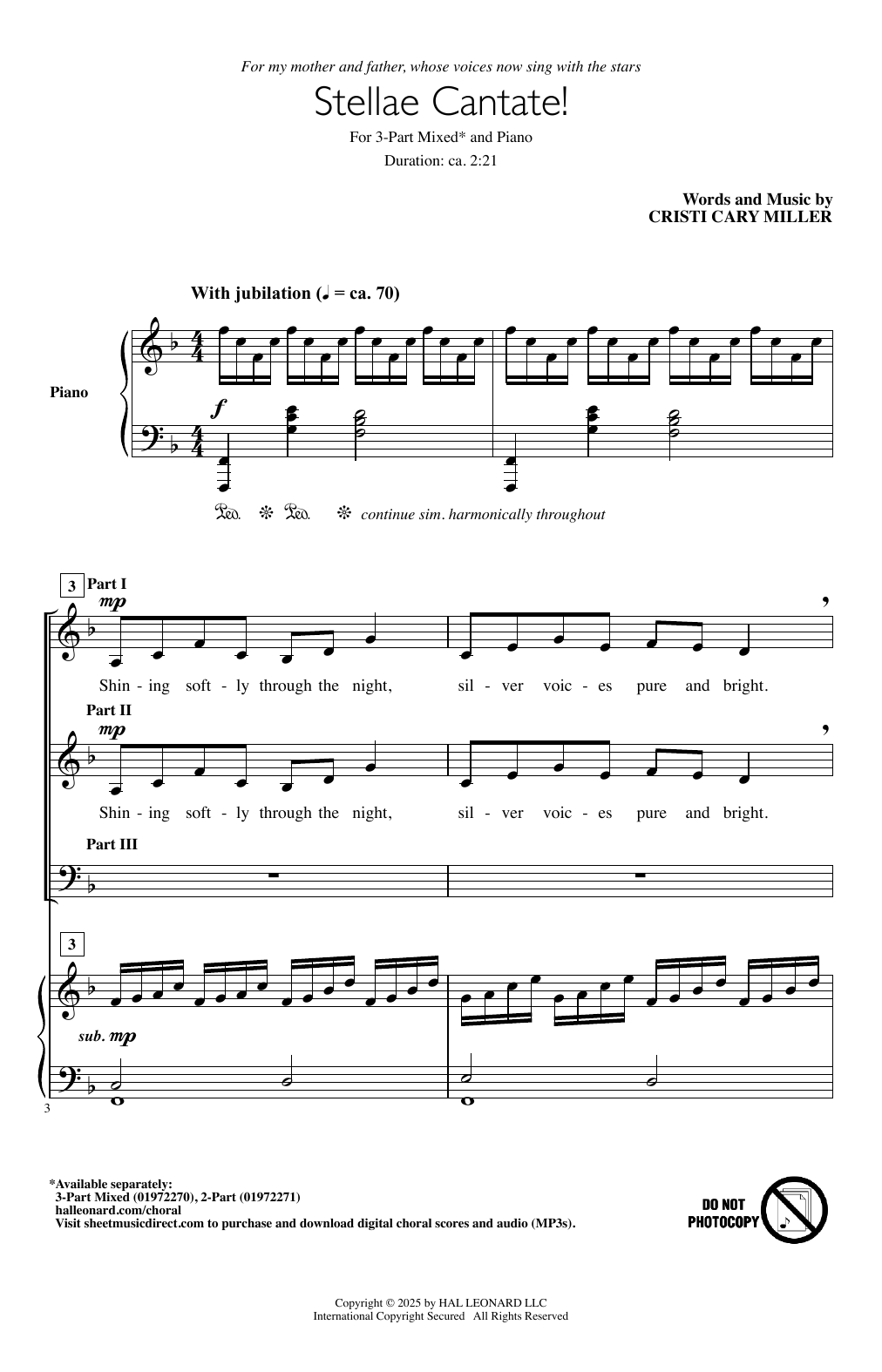 Produktgalerie: Seite 1 von 1 Stellae Cantate!, Cristi Cary Miller, Chor