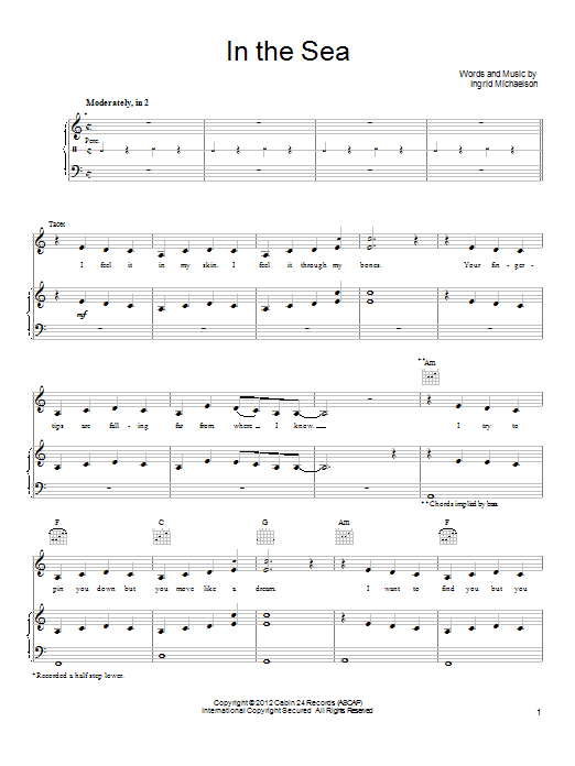 Produktgalerie: Seite 1 von 1 In The Sea, Ingrid Michaelson, Gesang, Gitarre, Klavier