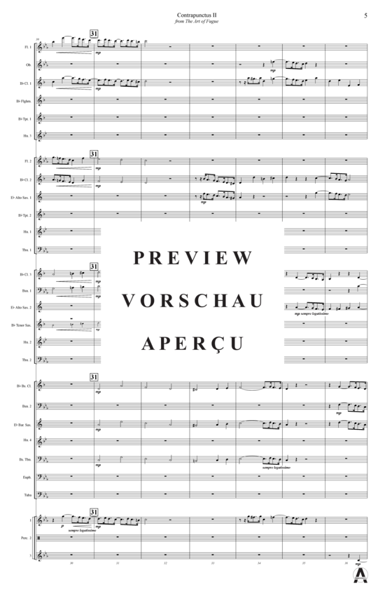 Produktgalerie: Seite 8 von 15 Contrapunctus 2 aus Kunst der Fuge , , (Concert Band)