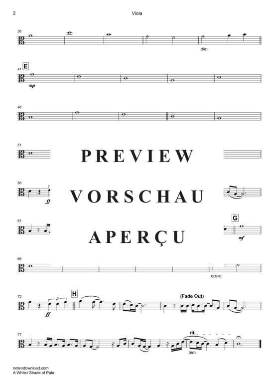 Produktgalerie: Seite 13 von 17 A Whiter Shade of Pale , Procol Harum, (Streicher Quintett/Ensemble)