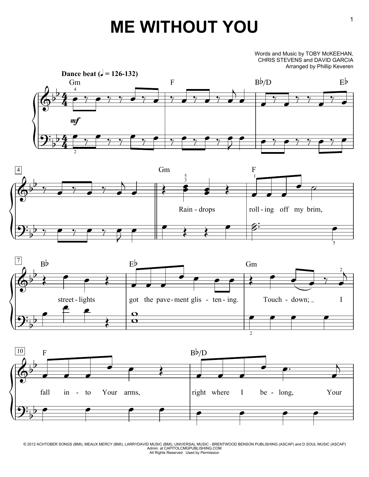 Product picture to: Me Without You (arr. Phillip Keveren)