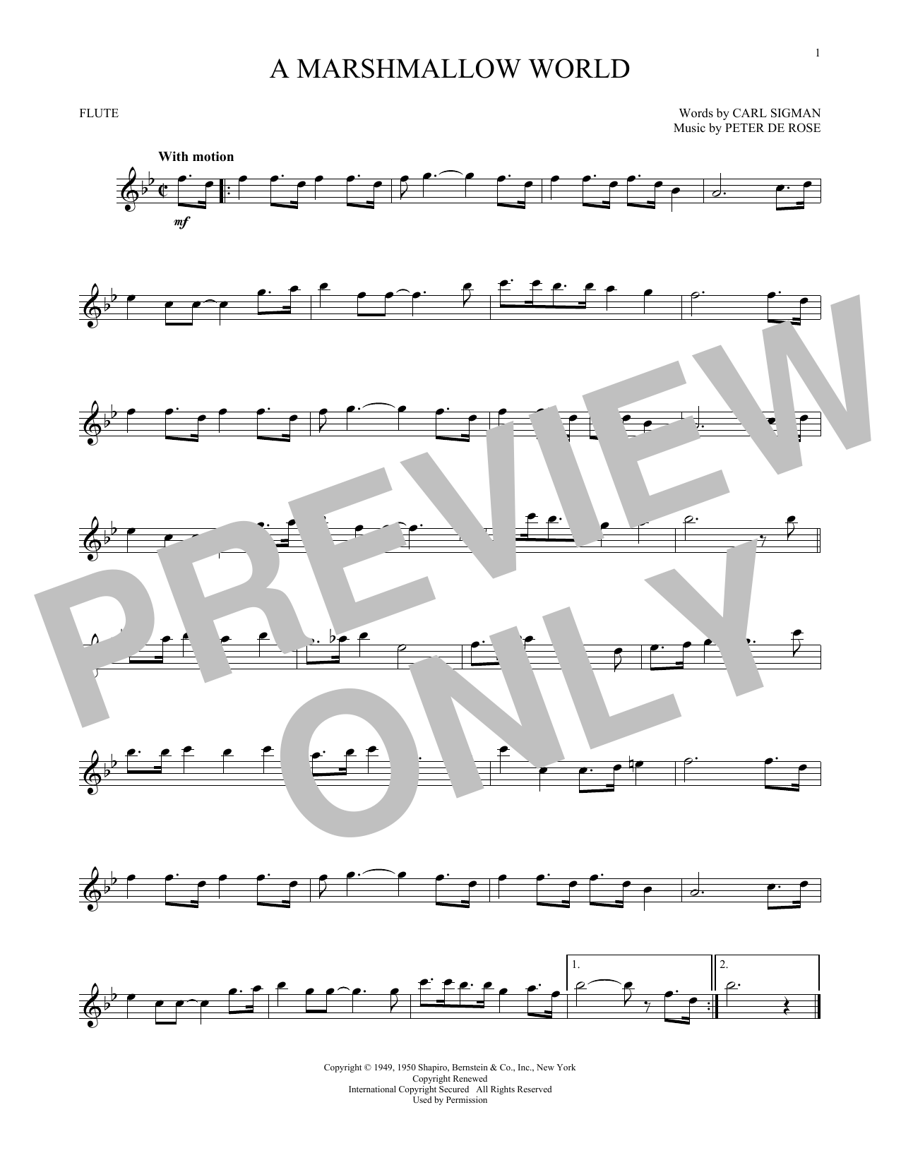 Product gallery: Page 1 of 1 A Marshmallow World, Carl Sigman & Peter De Rose