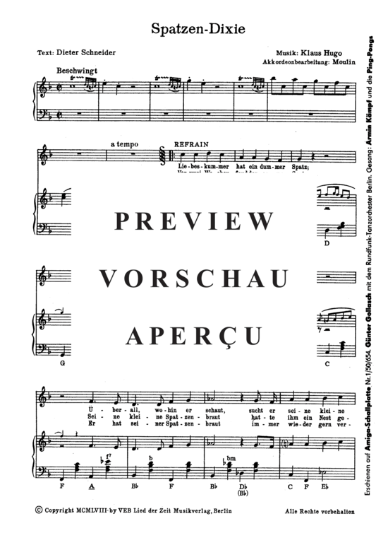 Product gallery: Page 4 of 4 Spatzen-Dixie , , Piano and Voice