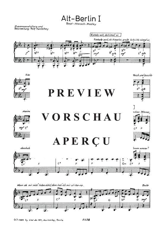 Product gallery: Page 4 of 7 Alt Berlin I + II , , (piano solo with lyrics)