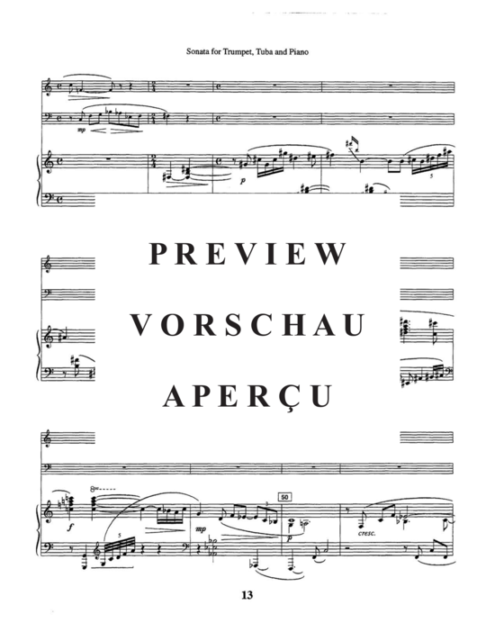 Produktgalerie: Seite 17 von 21 Sonata , , (Trompete in Bb/C, Tuba + Klavier)