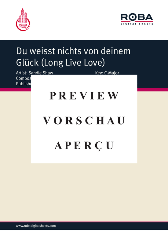 gallery: Du weisst nichts von deinem Glück (Long Live Love) , Shaw, 	Sandie,  (Klavier + Gesang)