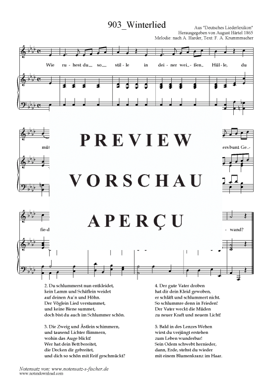 Product picture to: Winterlied Text: F. A. Krummmacher