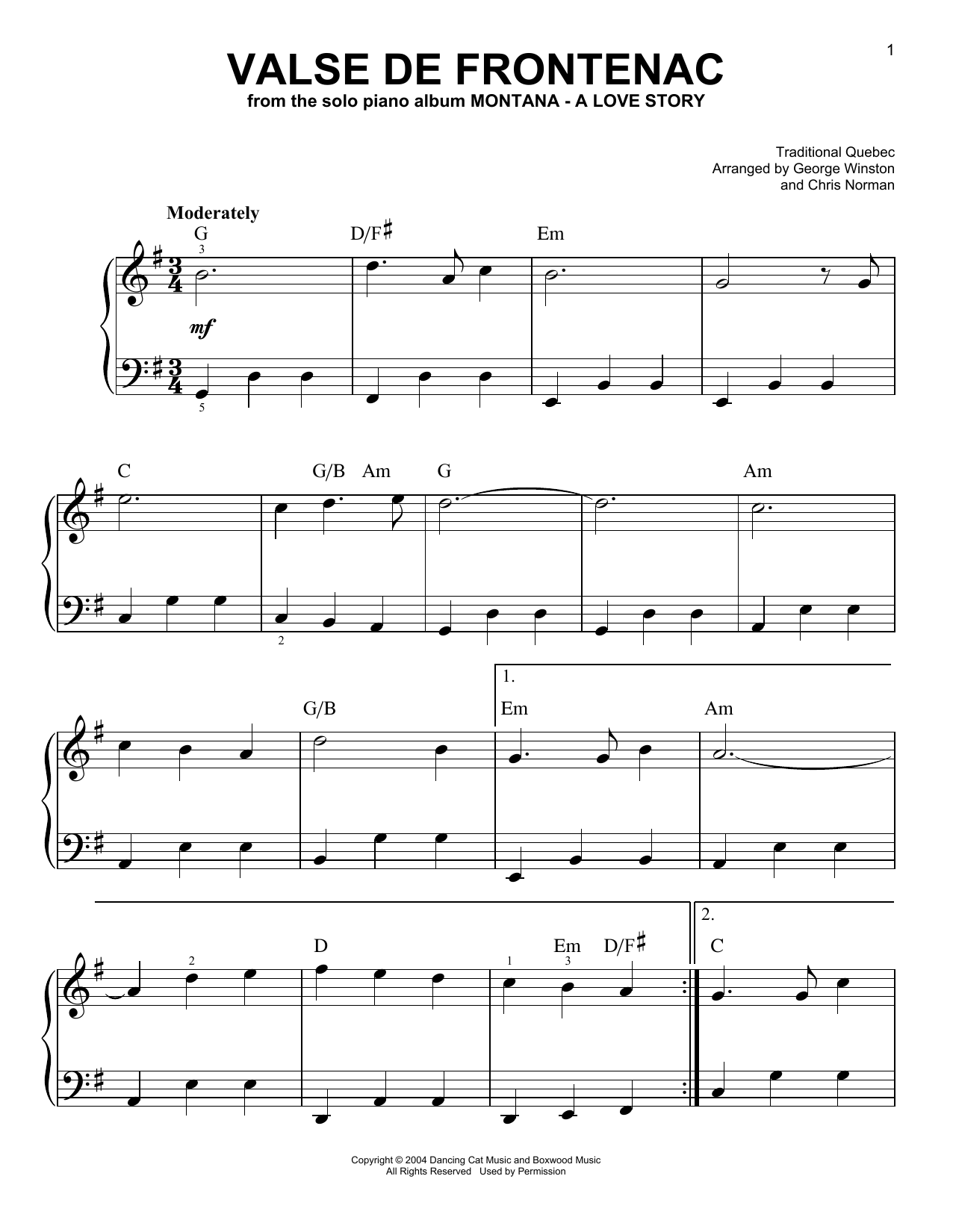 Produktbild zu: Valse De Frontenac