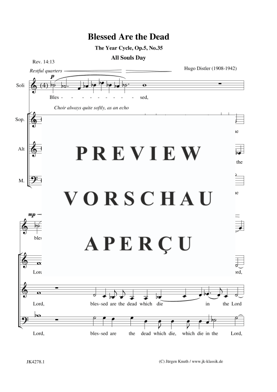 gallery: Blessed Are the Dead (The Year Cycle, Op.5, No.35), , Gemischter Chor