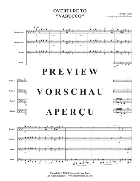 Product gallery: Page 3 of 21 Overture to Nabucco , , (Tuba Quartett EETT)