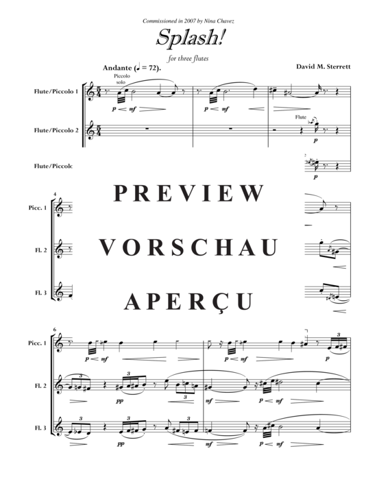 gallery: Splash! , , (3 Flöten - jeweils doppelt auf Piccoloflöte)