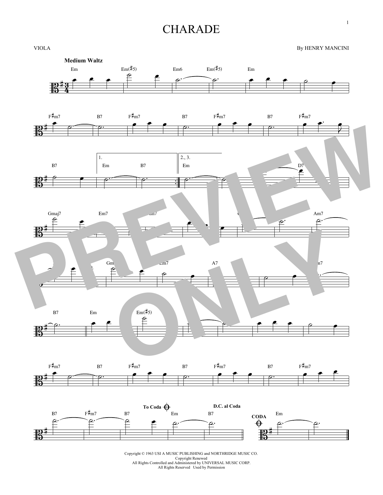 Product gallery: Page 1 of 1 Charade, Henry Mancini