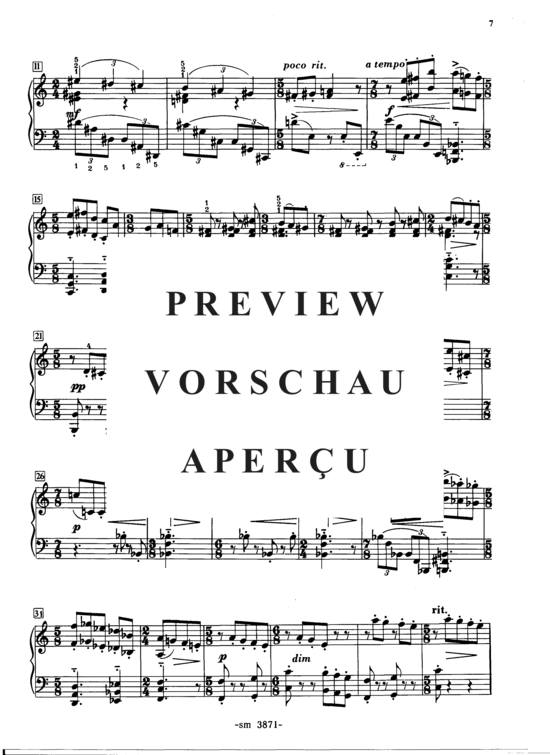 Product gallery: Page 9 of 11 Vier kleine Klavierstücke , sm3871_preview.pdf, Piano Solo