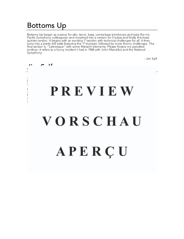 Produktgalerie: Seite 4 von 11 Bottoms Up, , (Blechbläser Quintett)