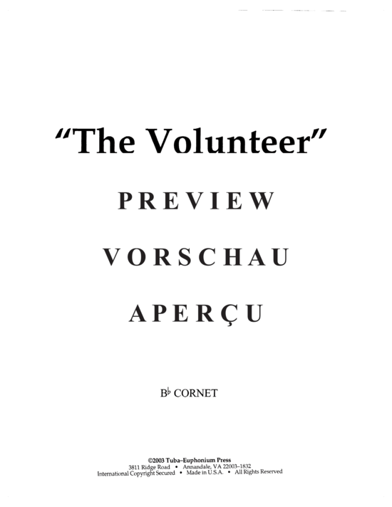 Product gallery: Page 18 of 21 The Volunteer , , (euphonium/cornet in Bb + piano)